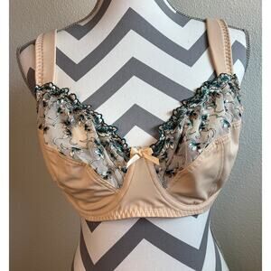 CURVE MUSE | Lightly Padded Underwire Embroidery Lace Bra | 38D